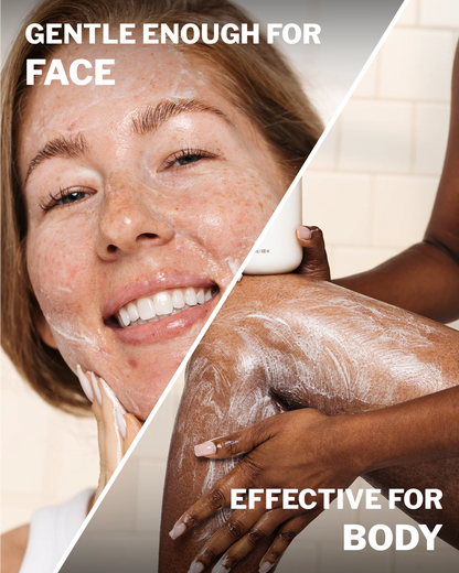 milky-soft face and body cleanser
